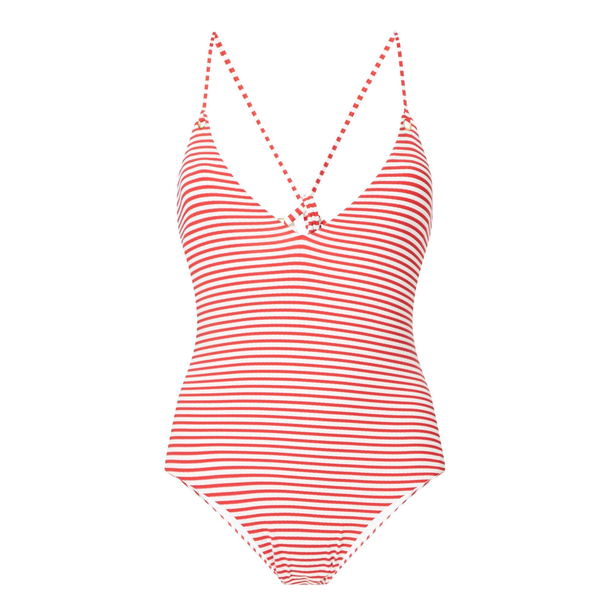 Catalina Stripe Halterneck Swimsuit